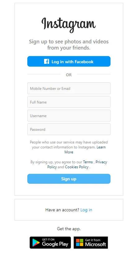 Create An Instagram Account