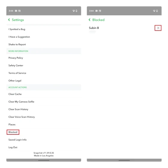 Unlocking a Blocked Snapchat User (For Android and iOS)