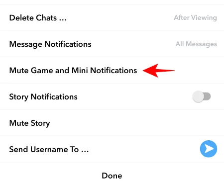 Disable Snap Game Notifications