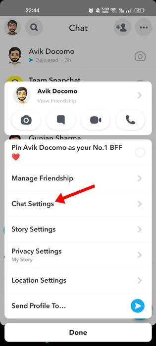 Pinning a New Conversation on Snapchat