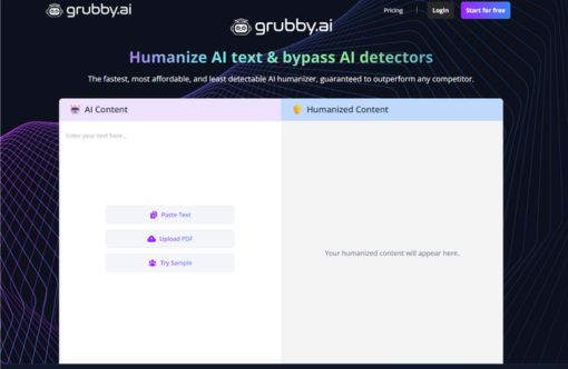 Grubby AI screenshot