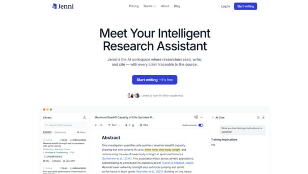 Jenni AI screenshot