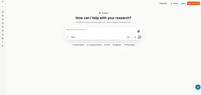 Scispace AI screenshot