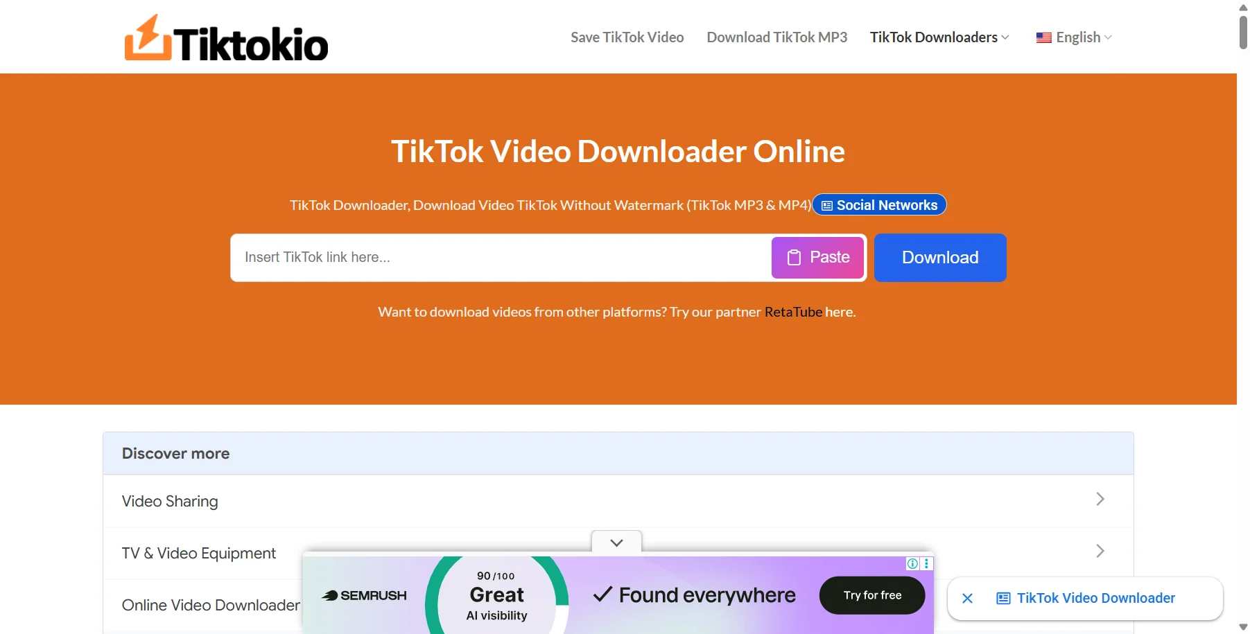 TikTokio screenshot