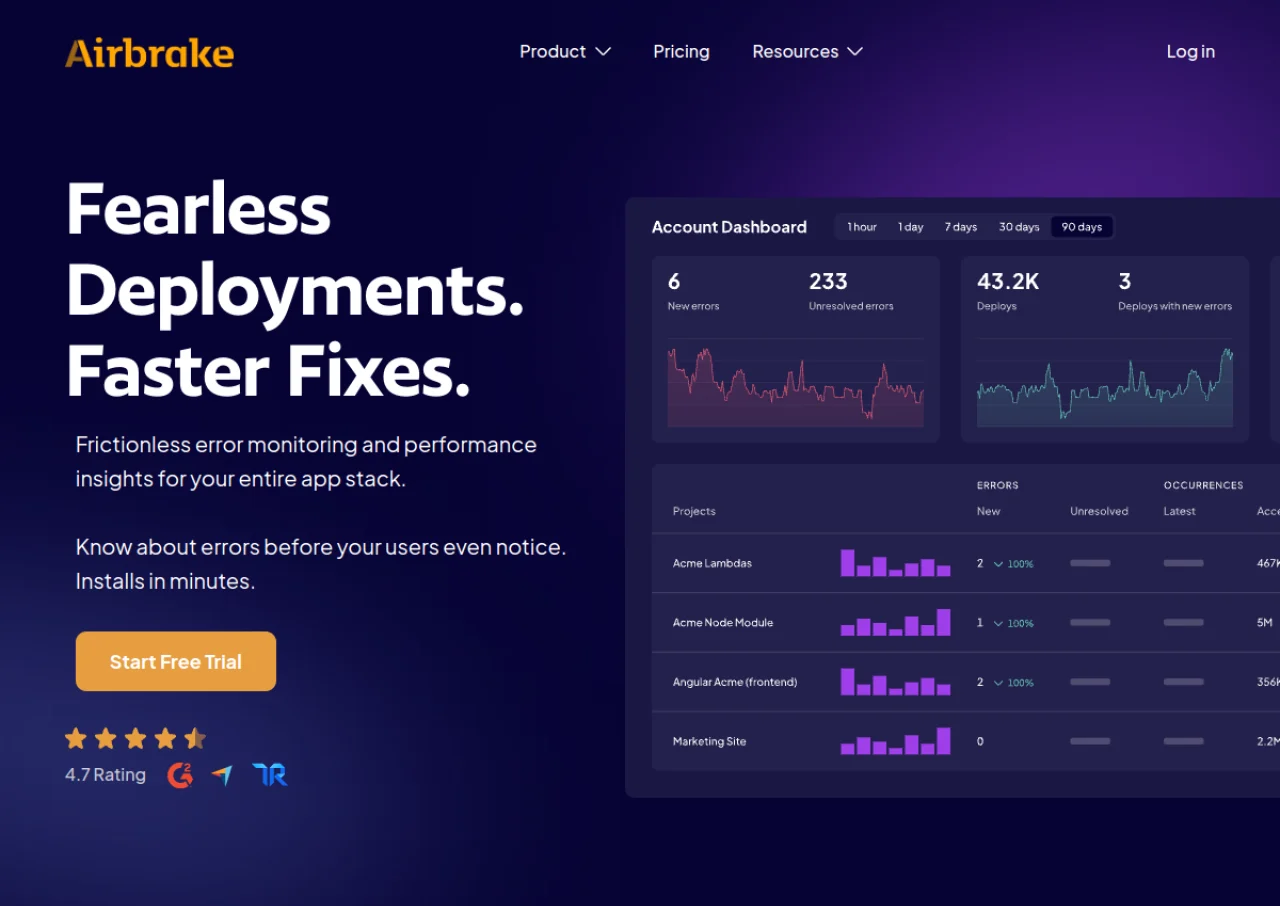 Airbrake screenshot