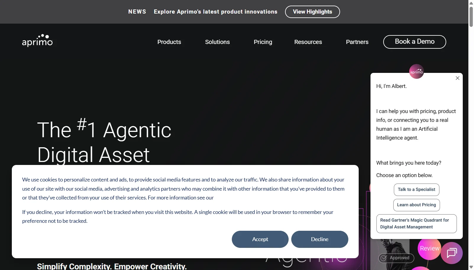Aprimo screenshot