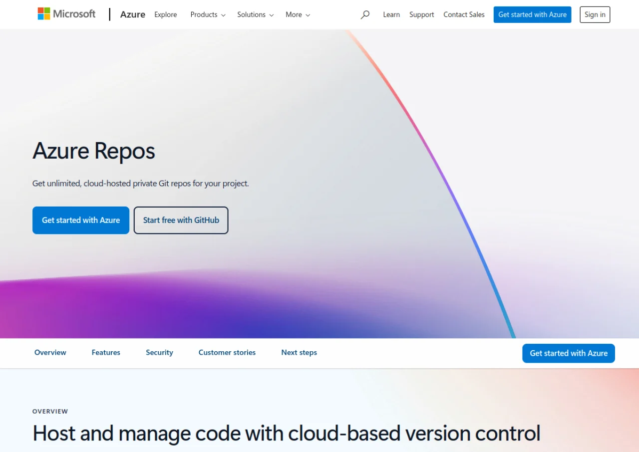 Azure Repos screenshot