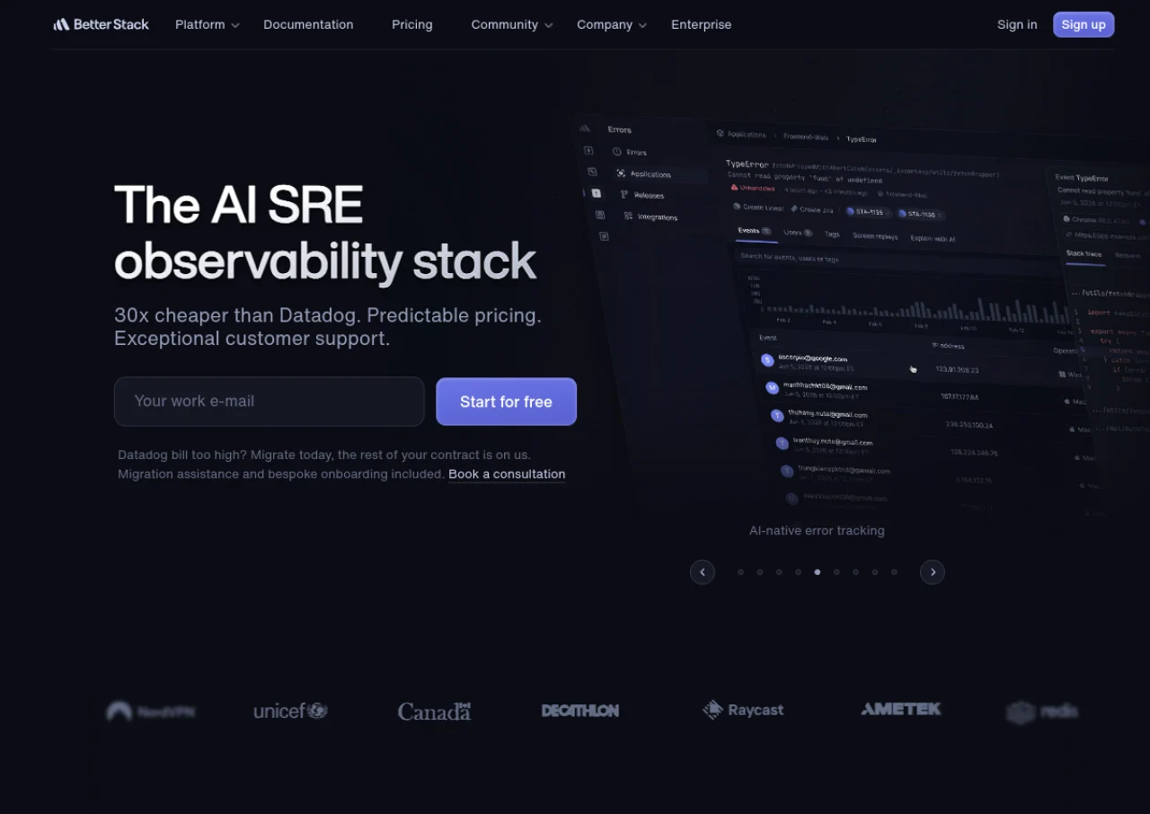 Better Stack screenshot