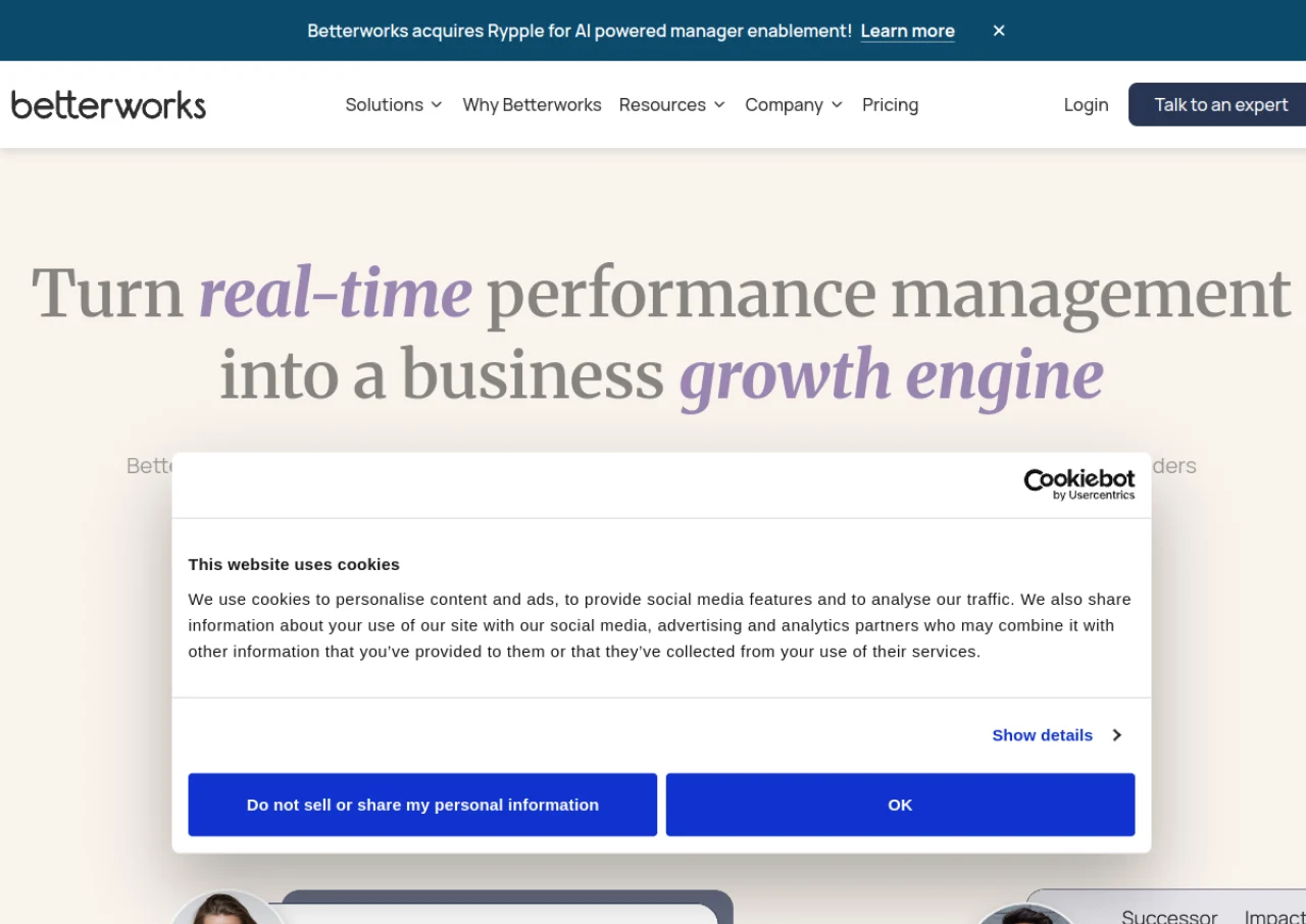 Betterworks screenshot