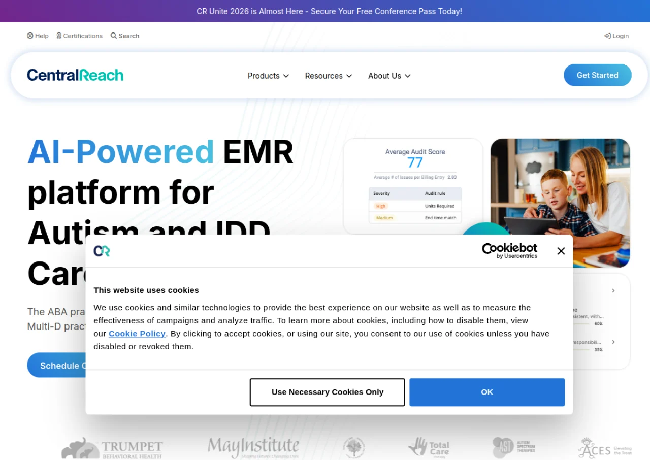 CentralReach screenshot