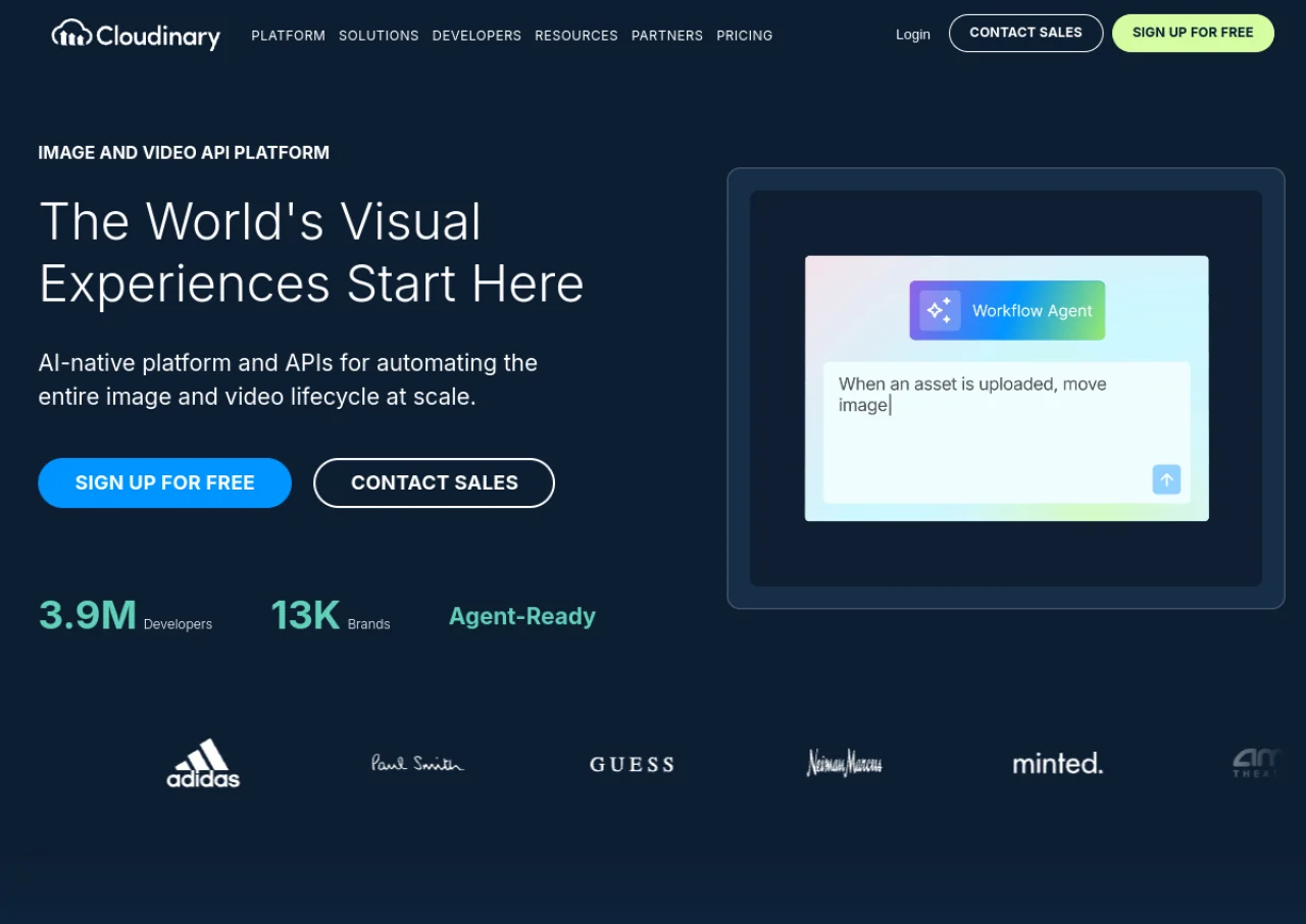 Cloudinary screenshot