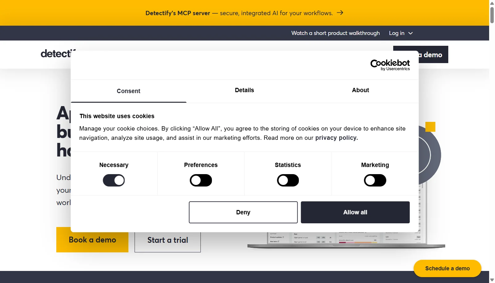 Detectify screenshot