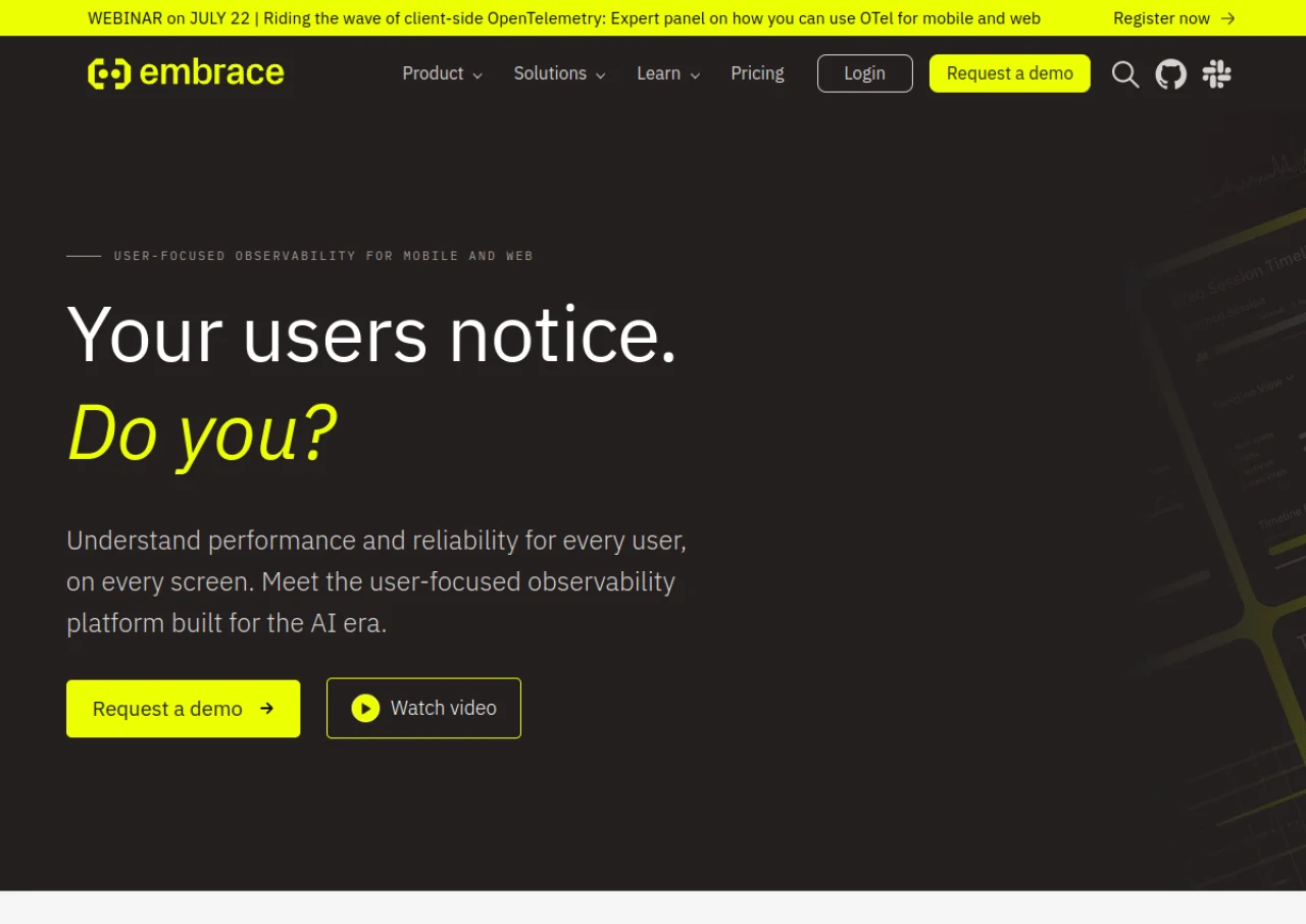 Embrace screenshot