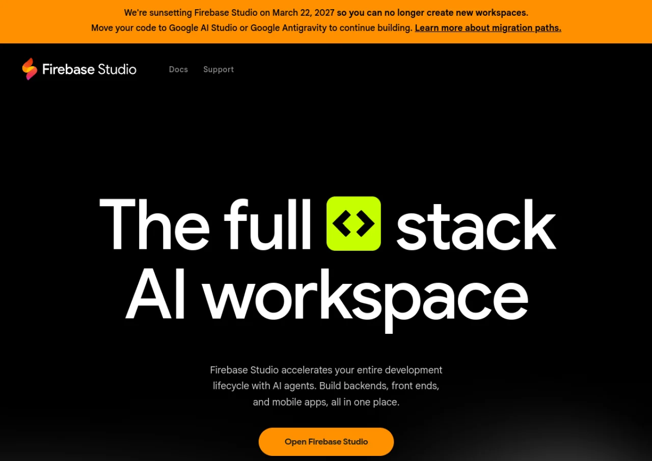 Firebase Studio (Google) screenshot