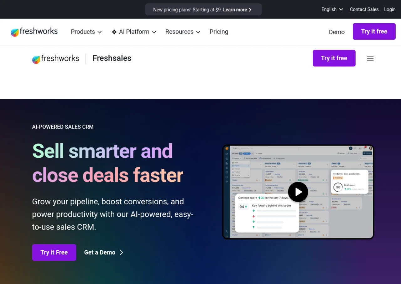 Freshsales screenshot