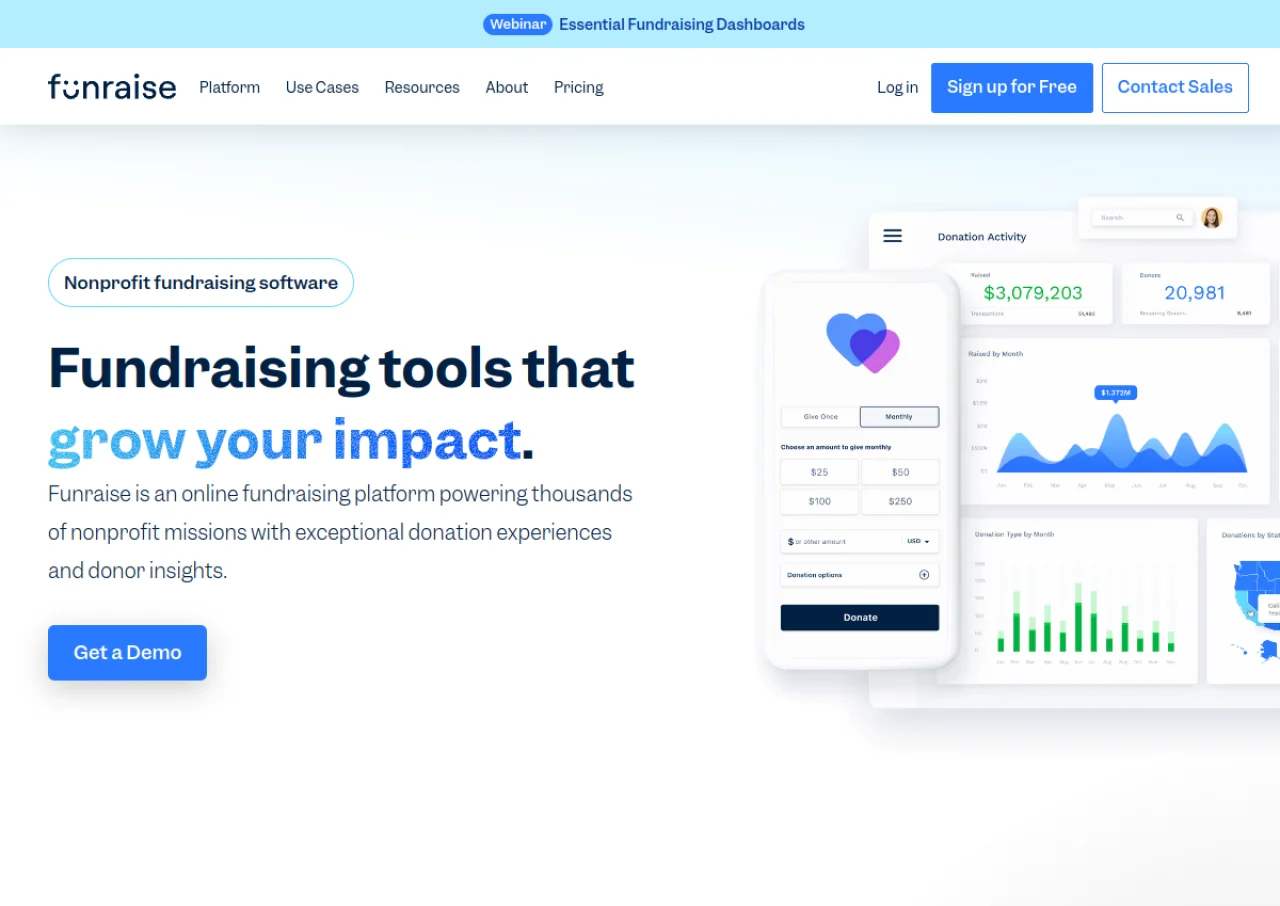 Funraise screenshot