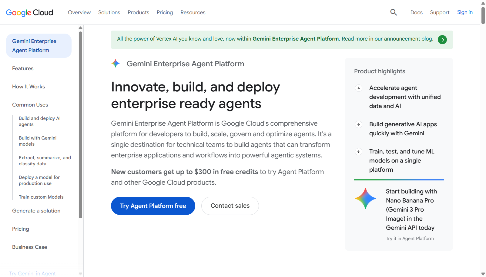 Google Vertex AI screenshot