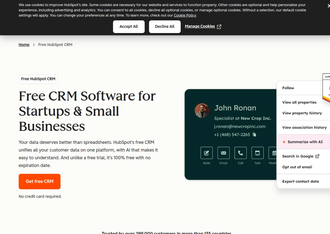 HubSpot CRM screenshot
