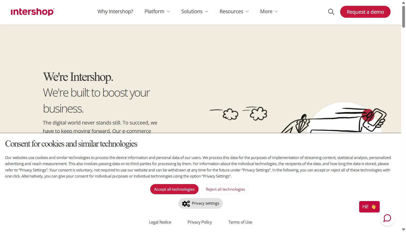 Intershop screenshot