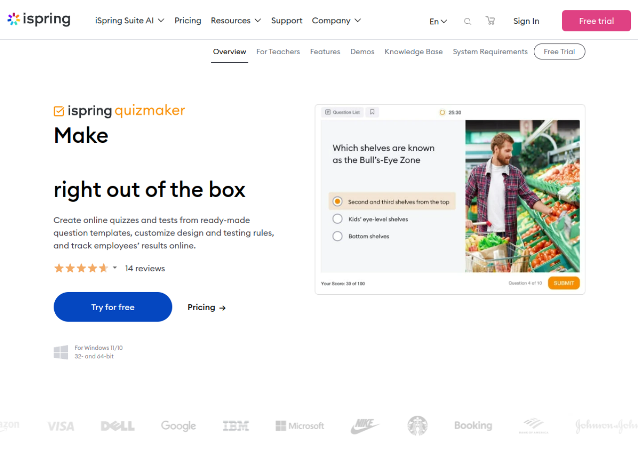 iSpring QuizMaker screenshot