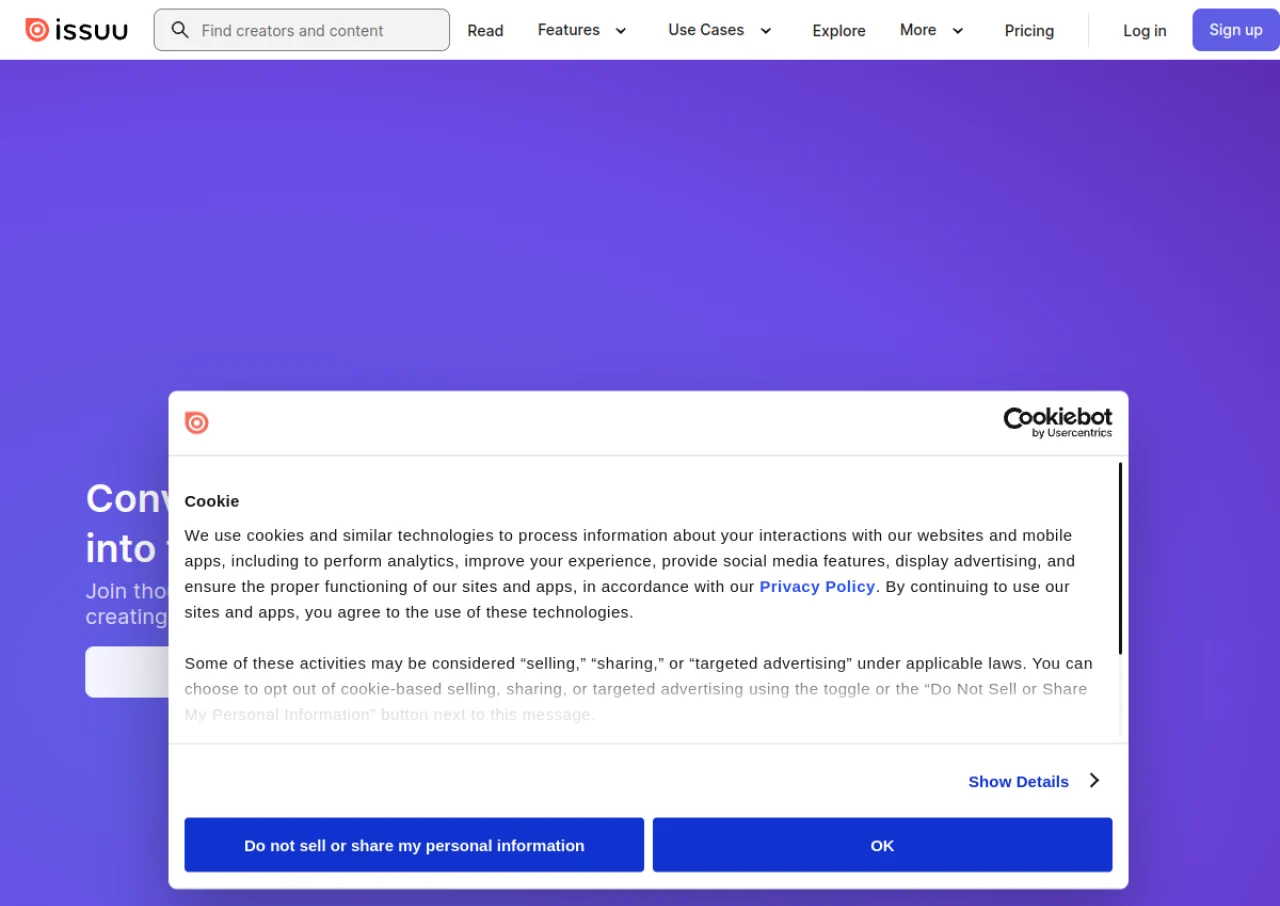 Issuu screenshot