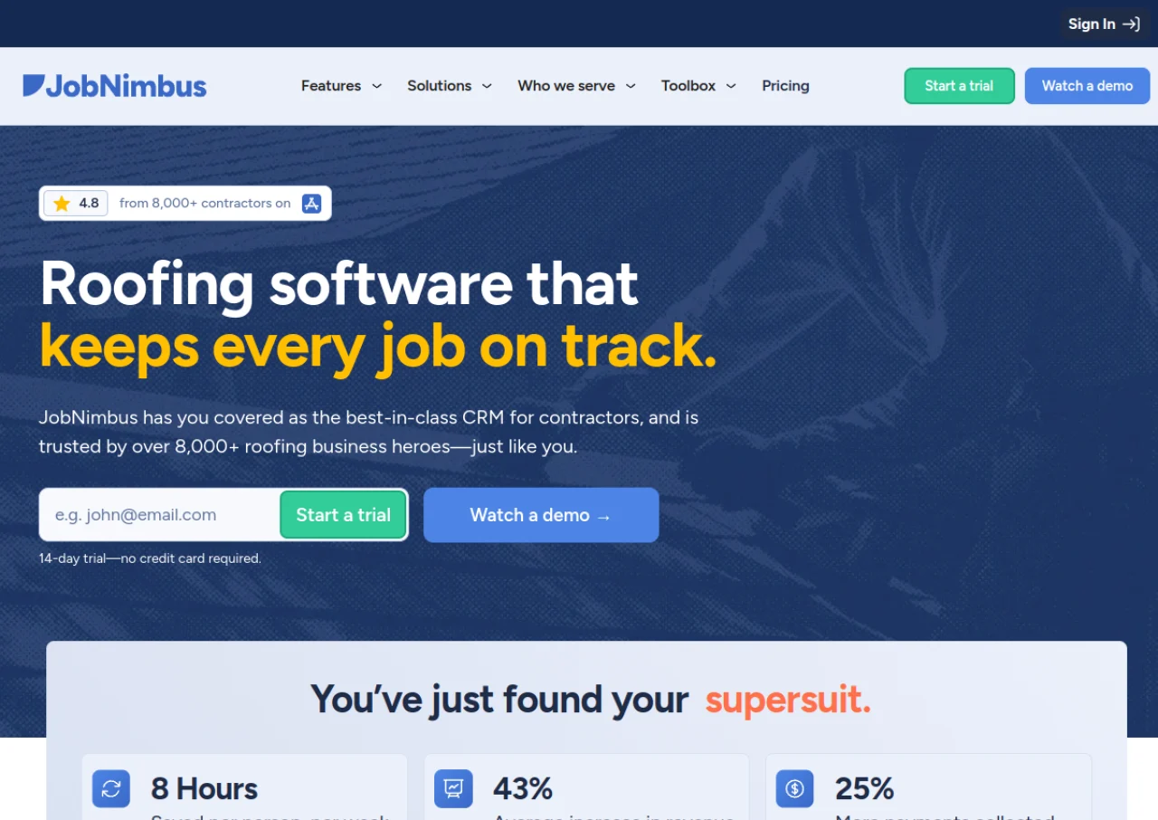 JobNimbus screenshot
