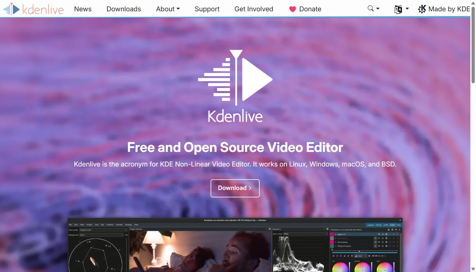 Kdenlive screenshot