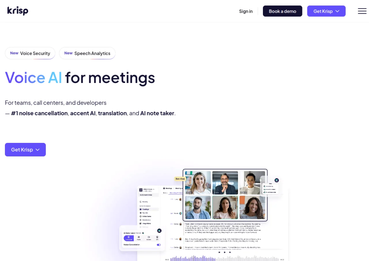 Krisp screenshot