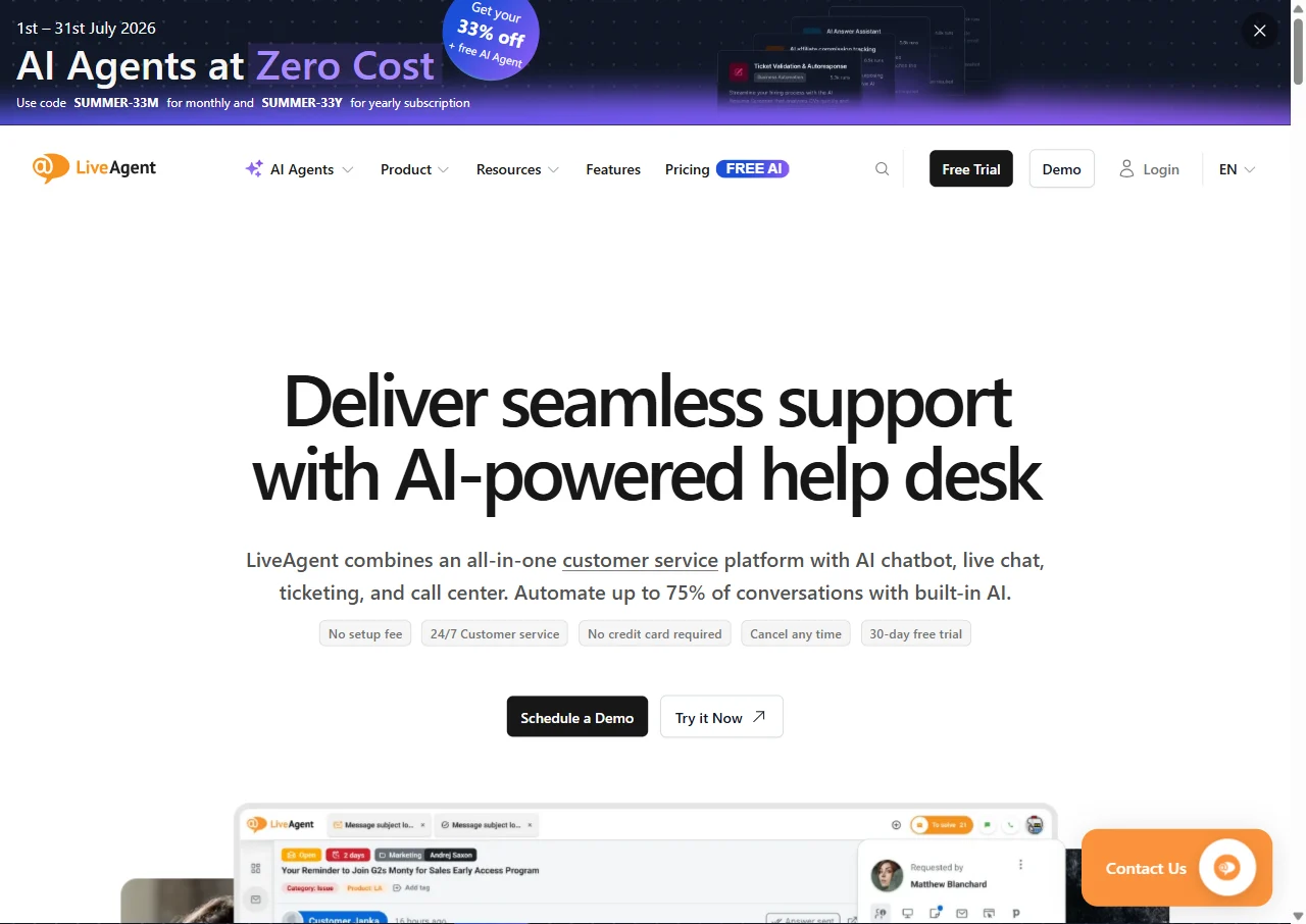 LiveAgent screenshot