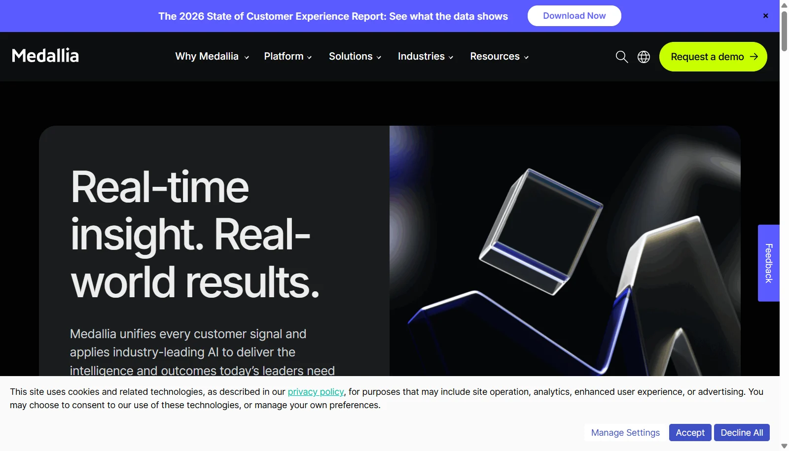 Medallia screenshot