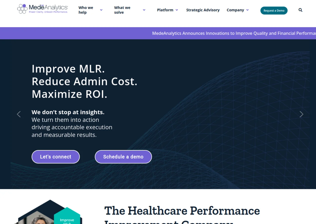 MedeAnalytics screenshot