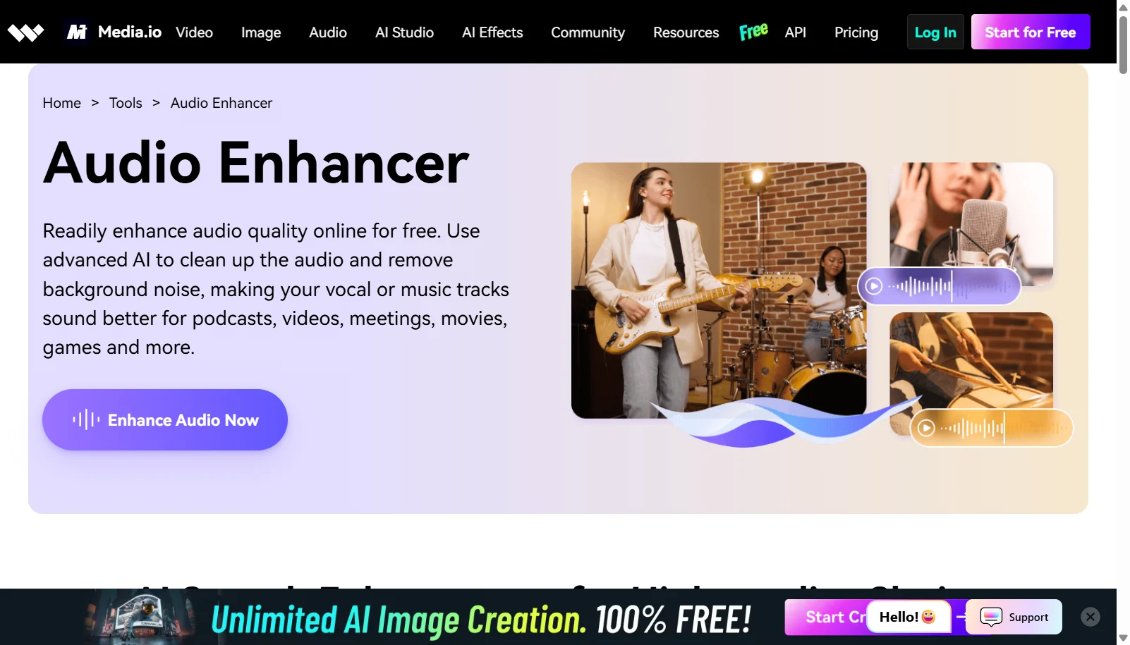 Media.io Audio Enhancer screenshot