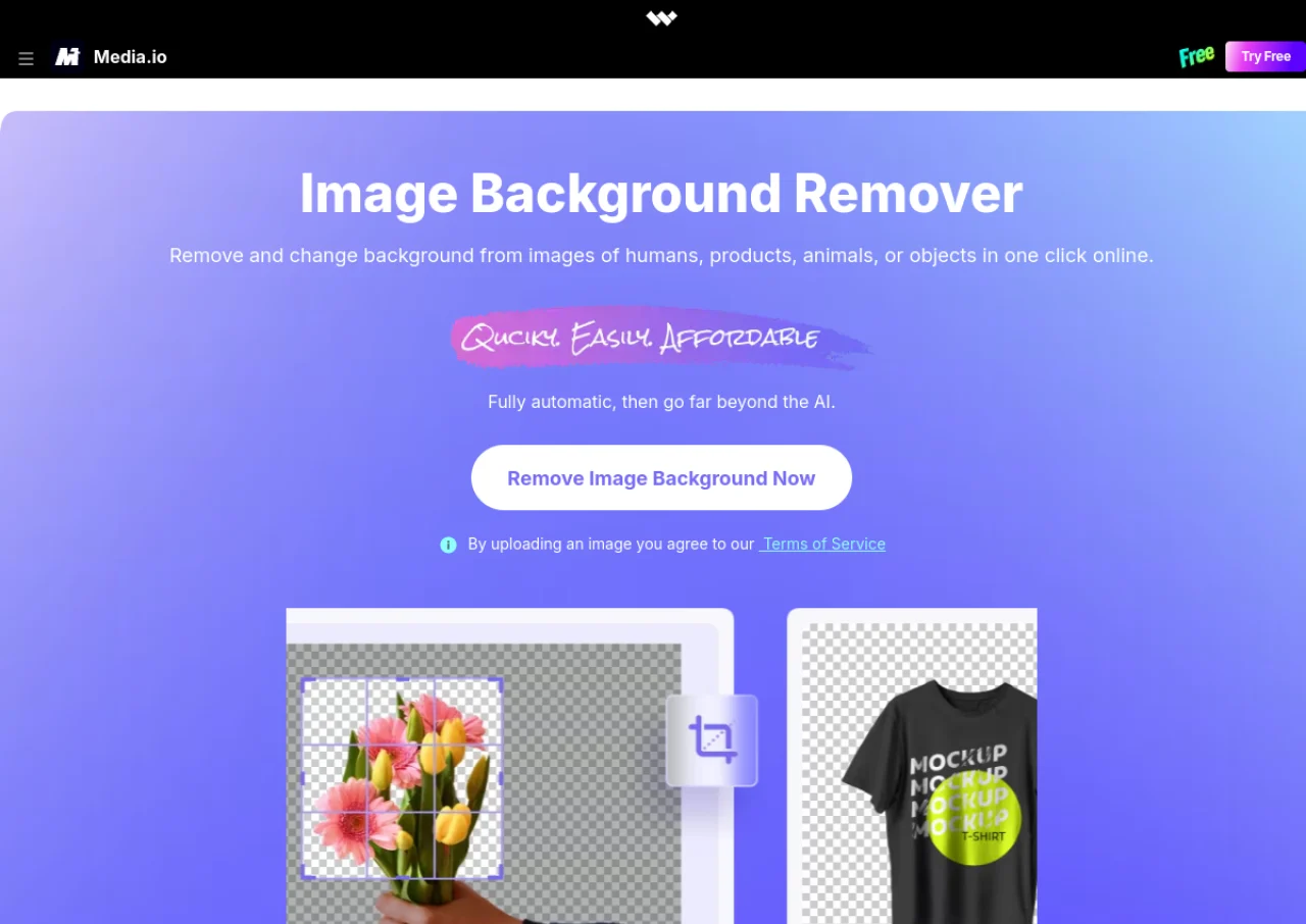 Media.io Background Remover screenshot