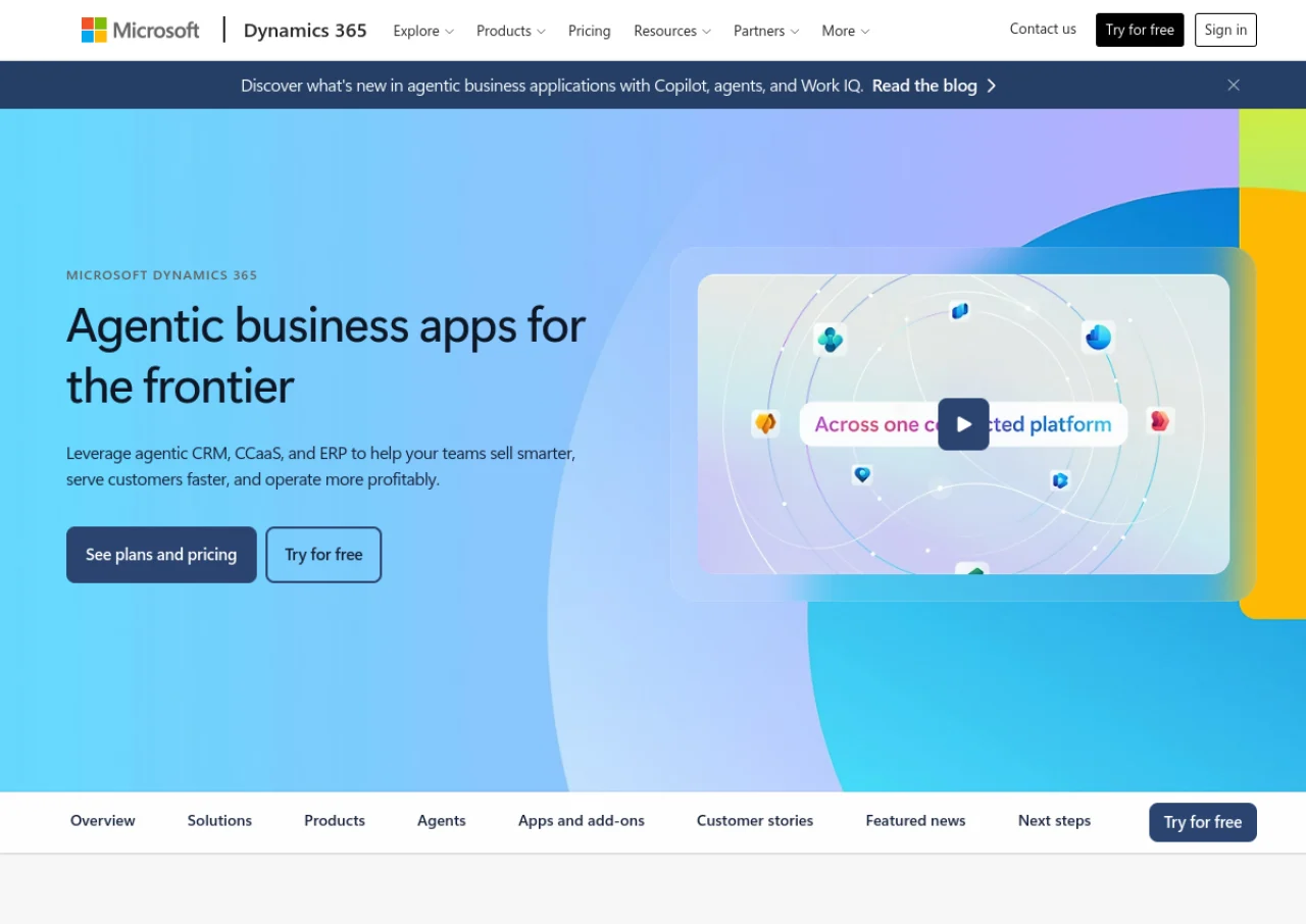 Microsoft Dynamics 365 screenshot