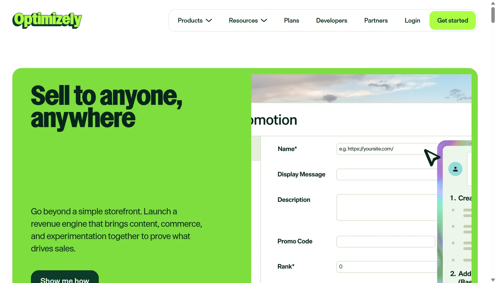 Optimizely Configured Commerce screenshot