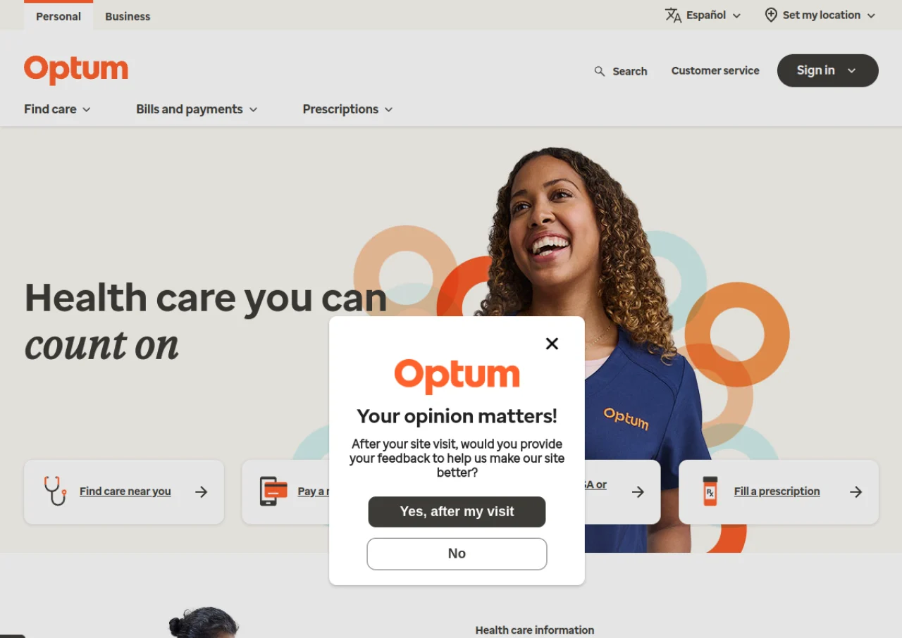 Optum Analytics screenshot