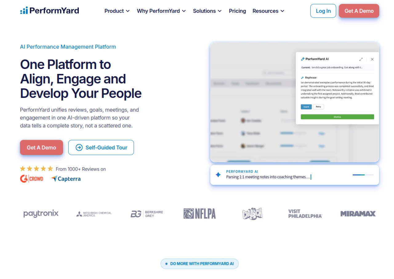 PerformYard screenshot