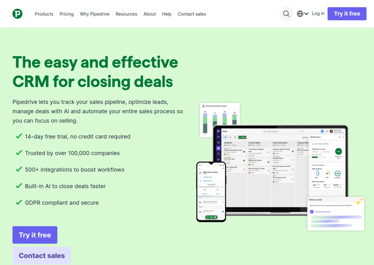 Pipedrive screenshot