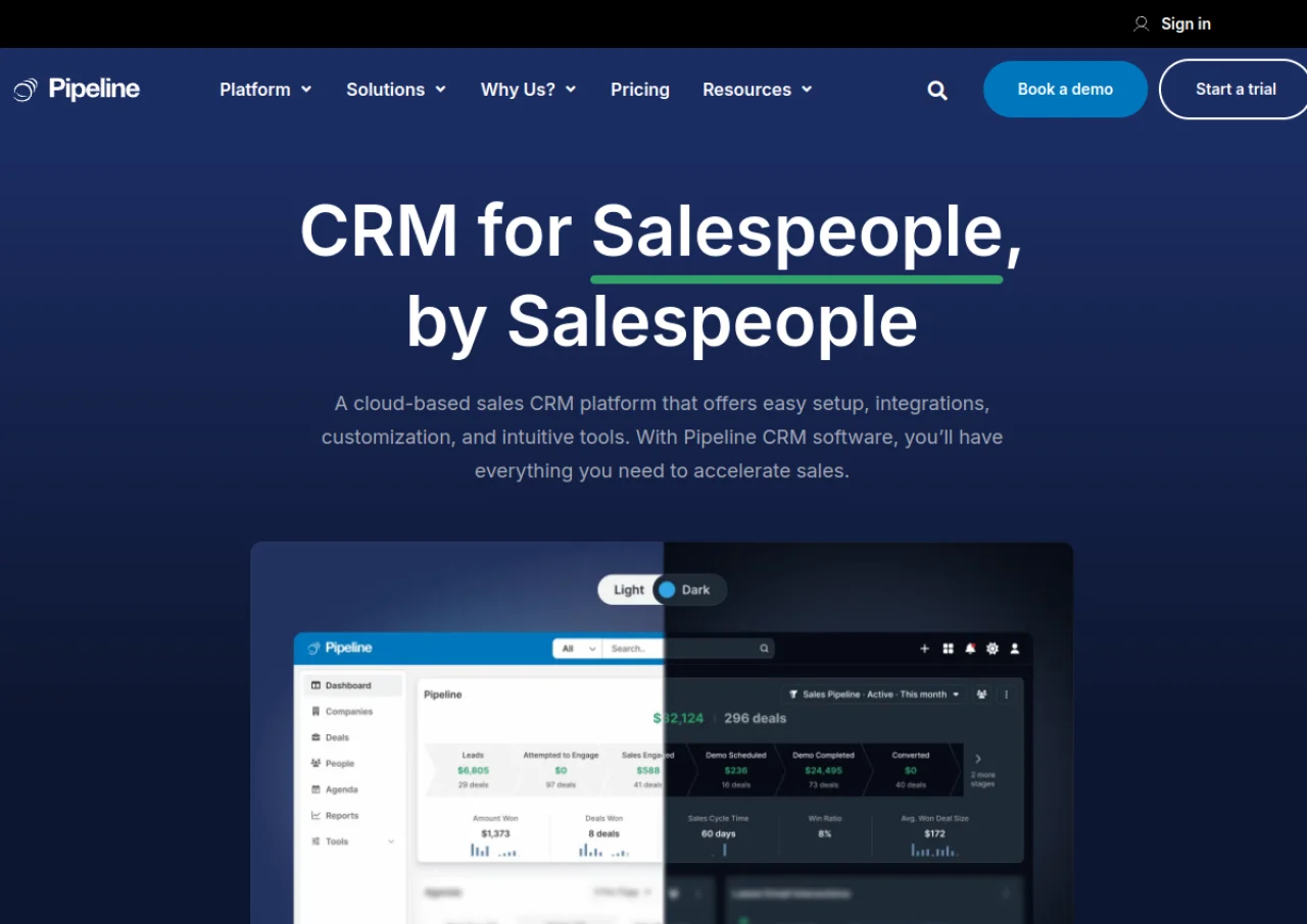 Pipeline CRM screenshot