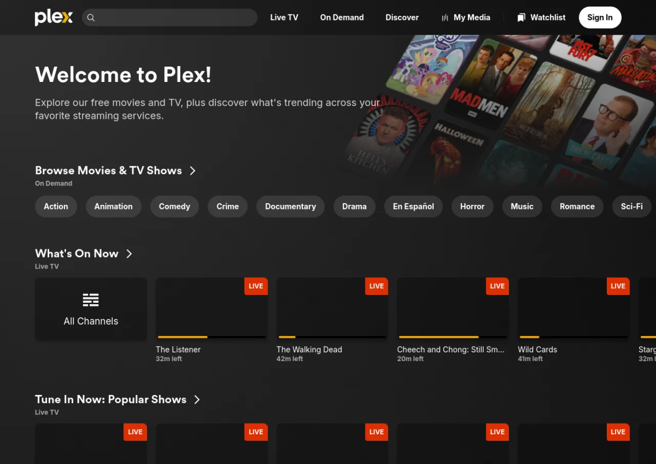 Plex screenshot