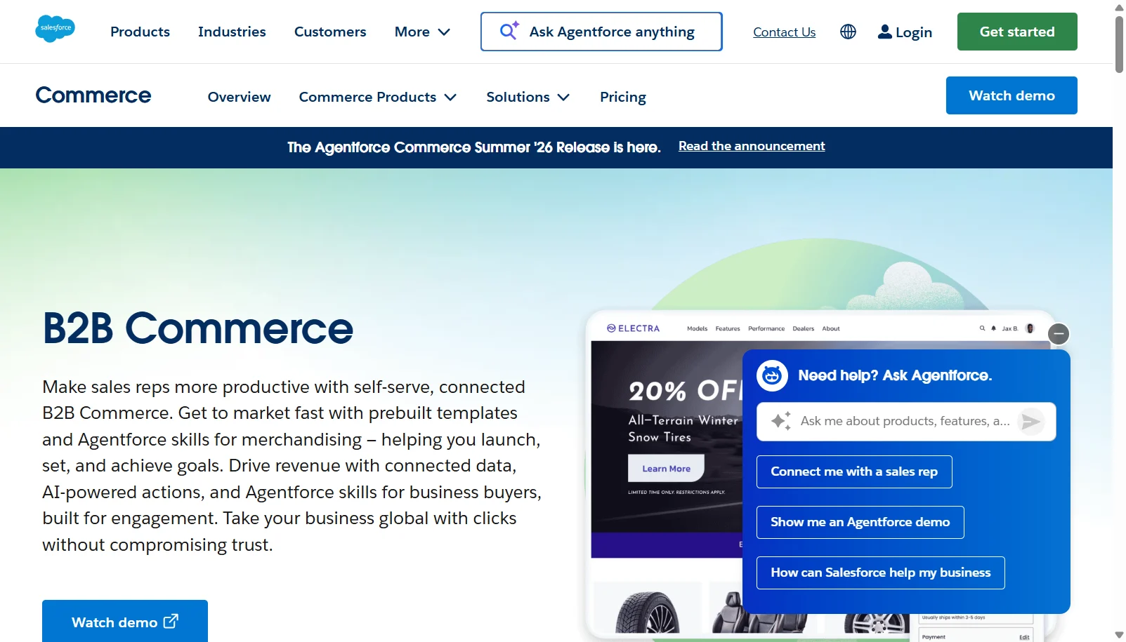 Salesforce B2B Commerce screenshot