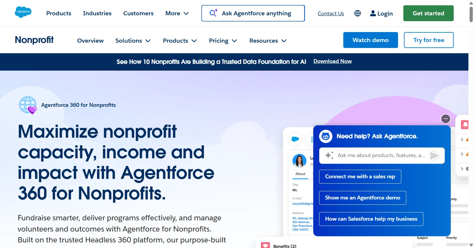 Salesforce Nonprofit Cloud screenshot