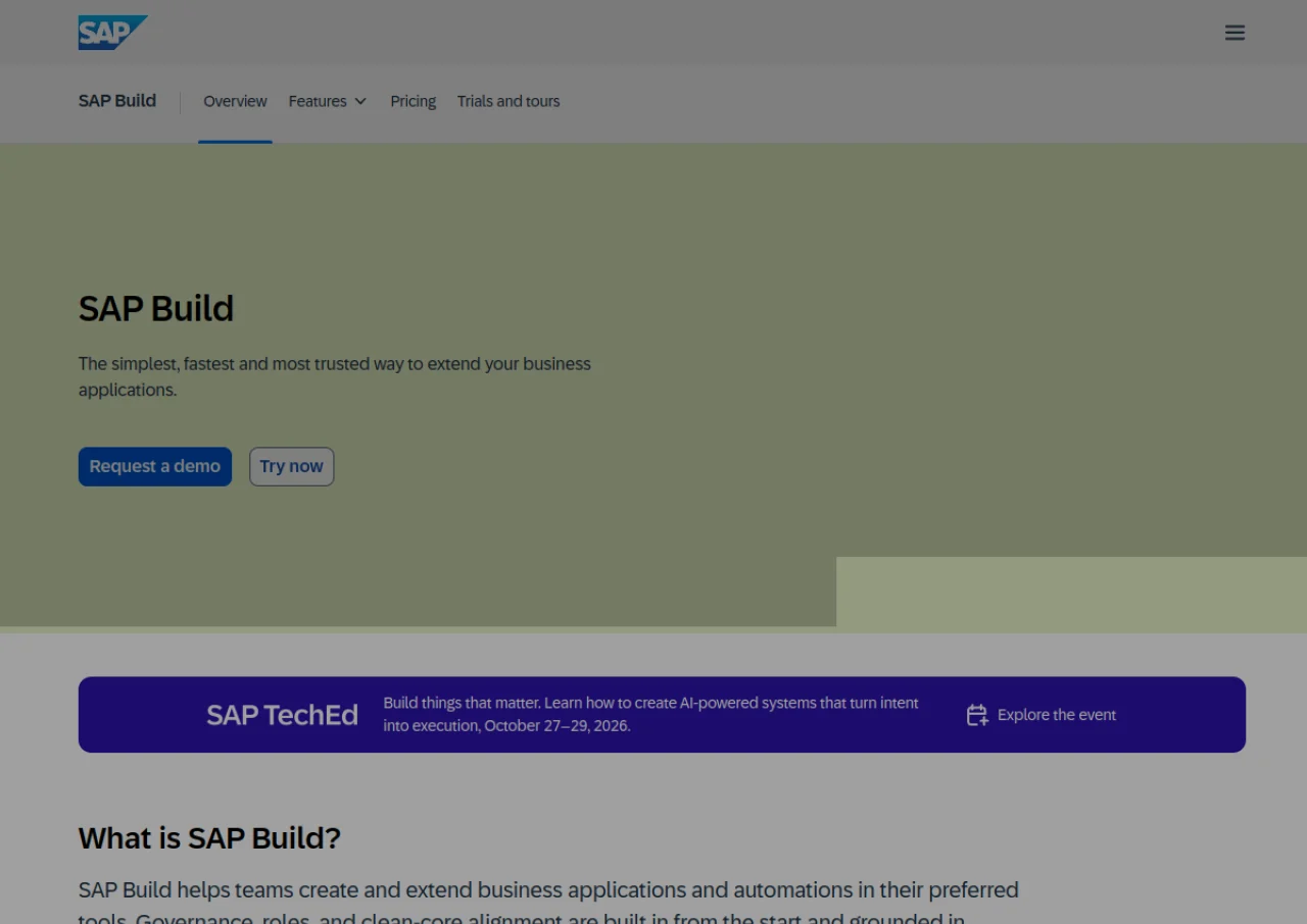 SAP Build (AppGyver) screenshot