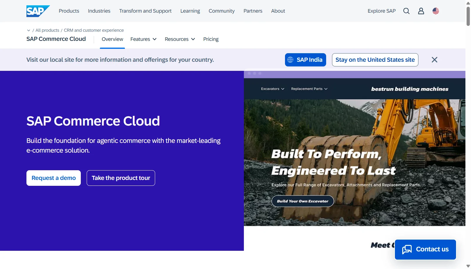 SAP Commerce Cloud screenshot