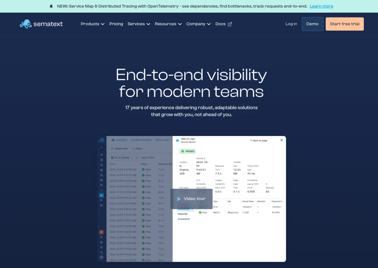 Sematext screenshot