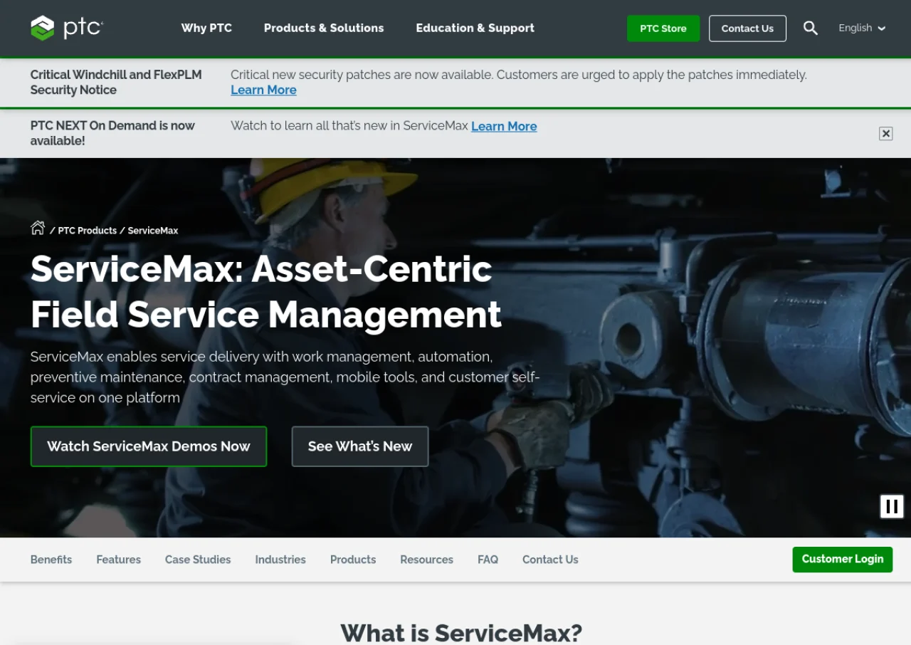 ServiceMax (PTC) screenshot