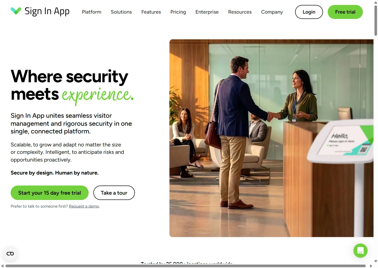 Sign In App screenshot