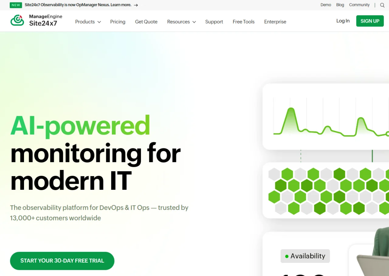 Site24x7 screenshot