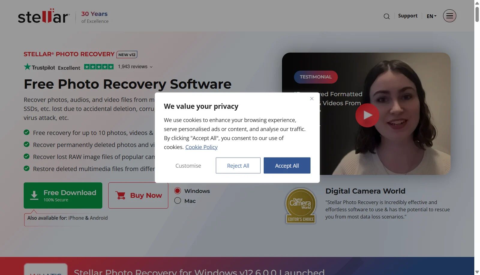 Stellar Photo Recovery screenshot