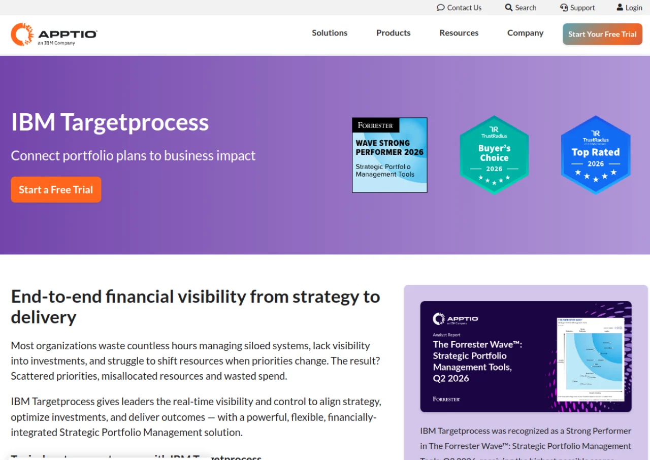 Targetprocess (Apptio) screenshot